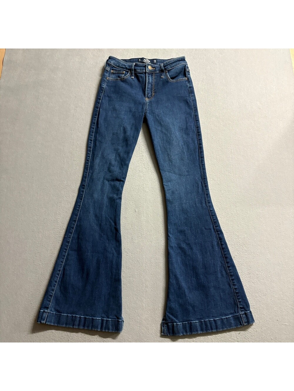 Hollister High Rise Vintage Flare Jeans Womens 1R W25 L32 Blue Soft Stretch